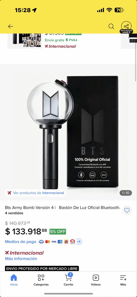 davidalerea's tweet photo. @RiseOnBangtanAr @BTS_twt @bts_bighit En Meli lo venden ; no es el mismo ? https://t.co/6c7IK84uVf