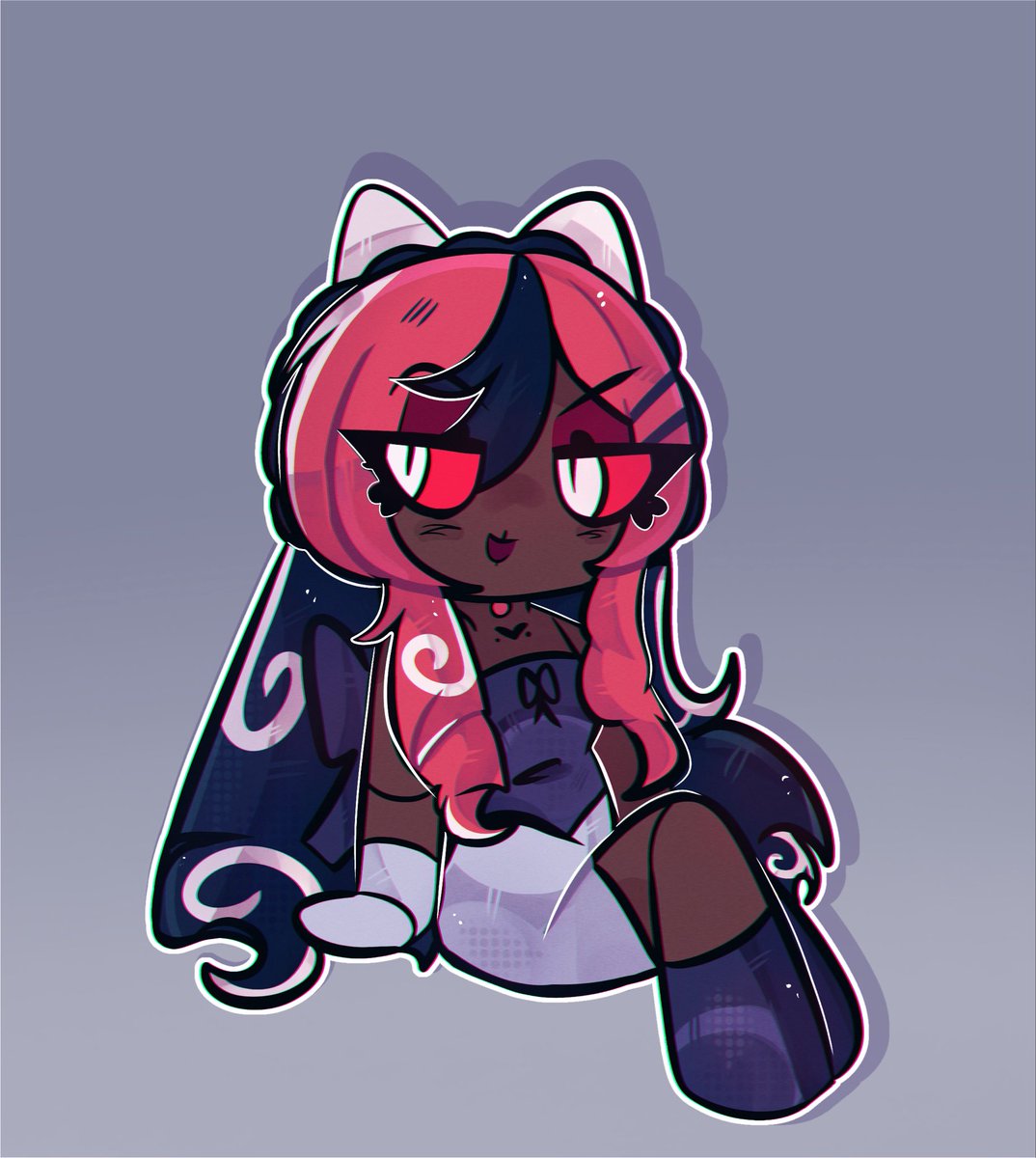 New Vel Chibi!! 1/3 of my upcoming keychains 💞 #HazbinHotel #Velvette