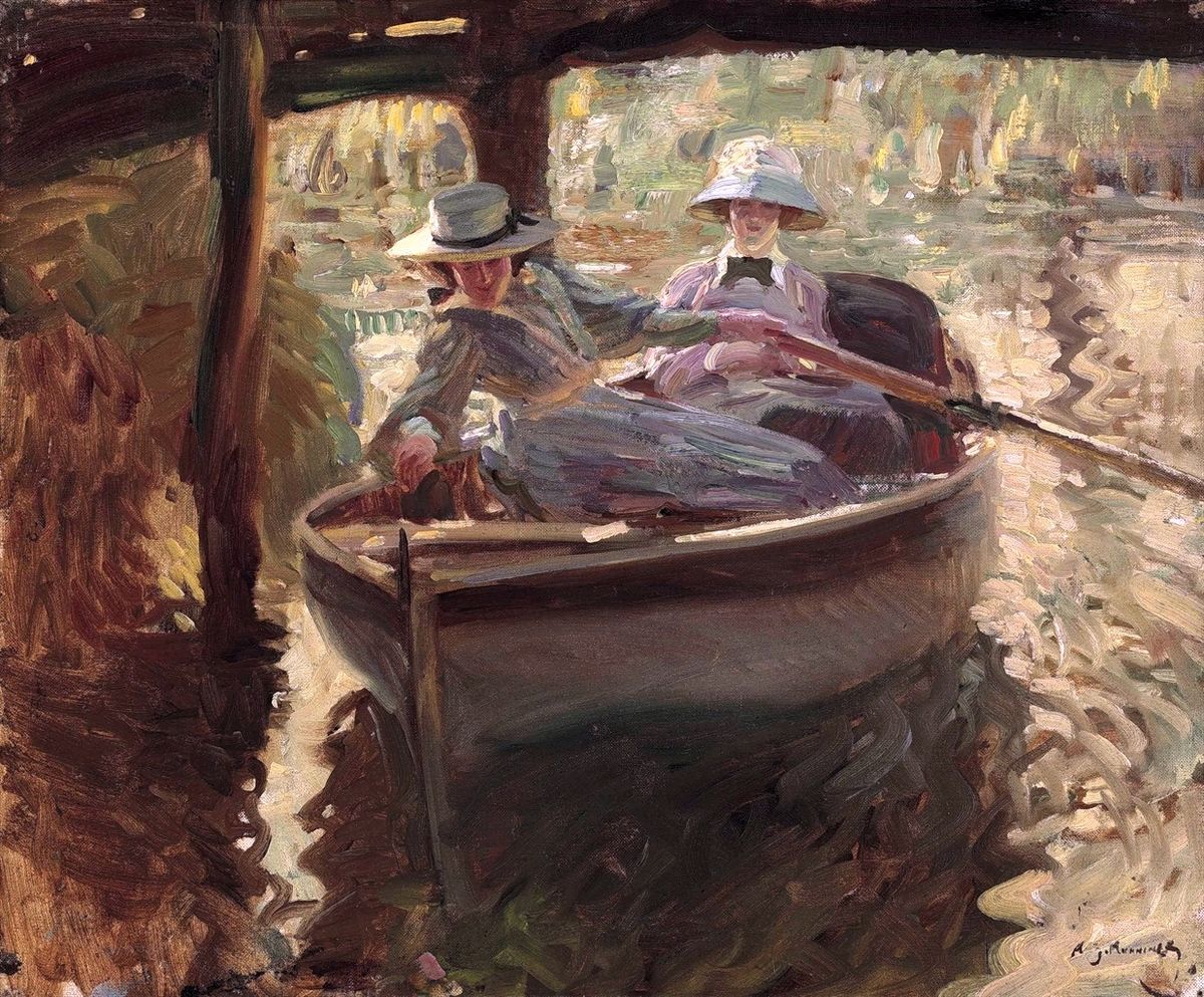IsabelVasques7's tweet photo. 🎨Alfred James Munnings  (English 1878-1959)
The Boathouse https://t.co/Hkq0nSVQfa