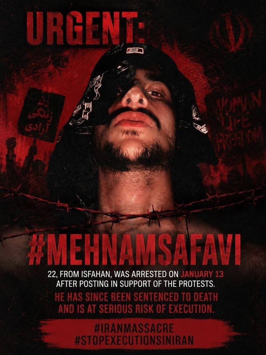 Childoftaehkook's tweet photo. ⚠️
Mahnam Navab-Safavi, a 22-year-old Persian rap artist arrested during the January protests in Isfahan, has been sentenced to death by the branch presided over by Judge Hemmatinejad.
#MahnamNavabSafavi
#StopExecutionsInIran
#StopExecutions 
@amnesty @hrw @HRANA_English @HengawO https://t.co/mJktDny8FS
