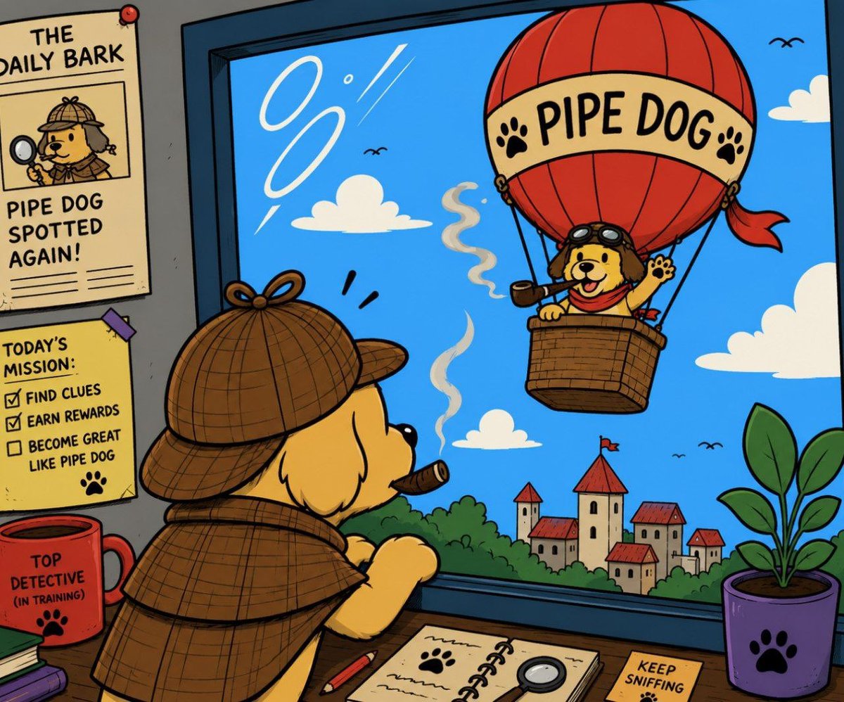 PipePup's tweet photo. Follow the sniffs. Catch the rewards. $PIPEPUP https://t.co/rj58WVDHY2