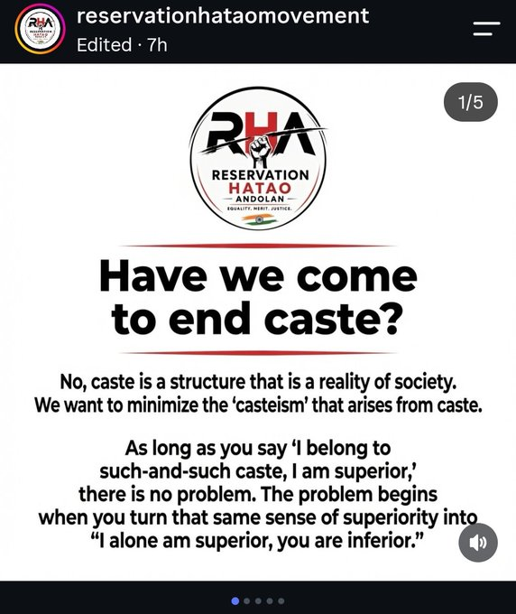 DrRavenwin95421's tweet photo. "I belong to such and such caste, I am superior"
superior than whom chutiye? https://t.co/e4eUblnVCA