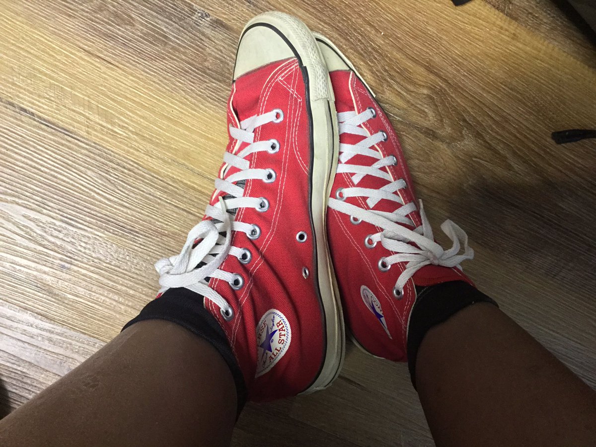 Chucker2026's tweet photo. Vintage red Chucks https://t.co/rWCJadyTsS