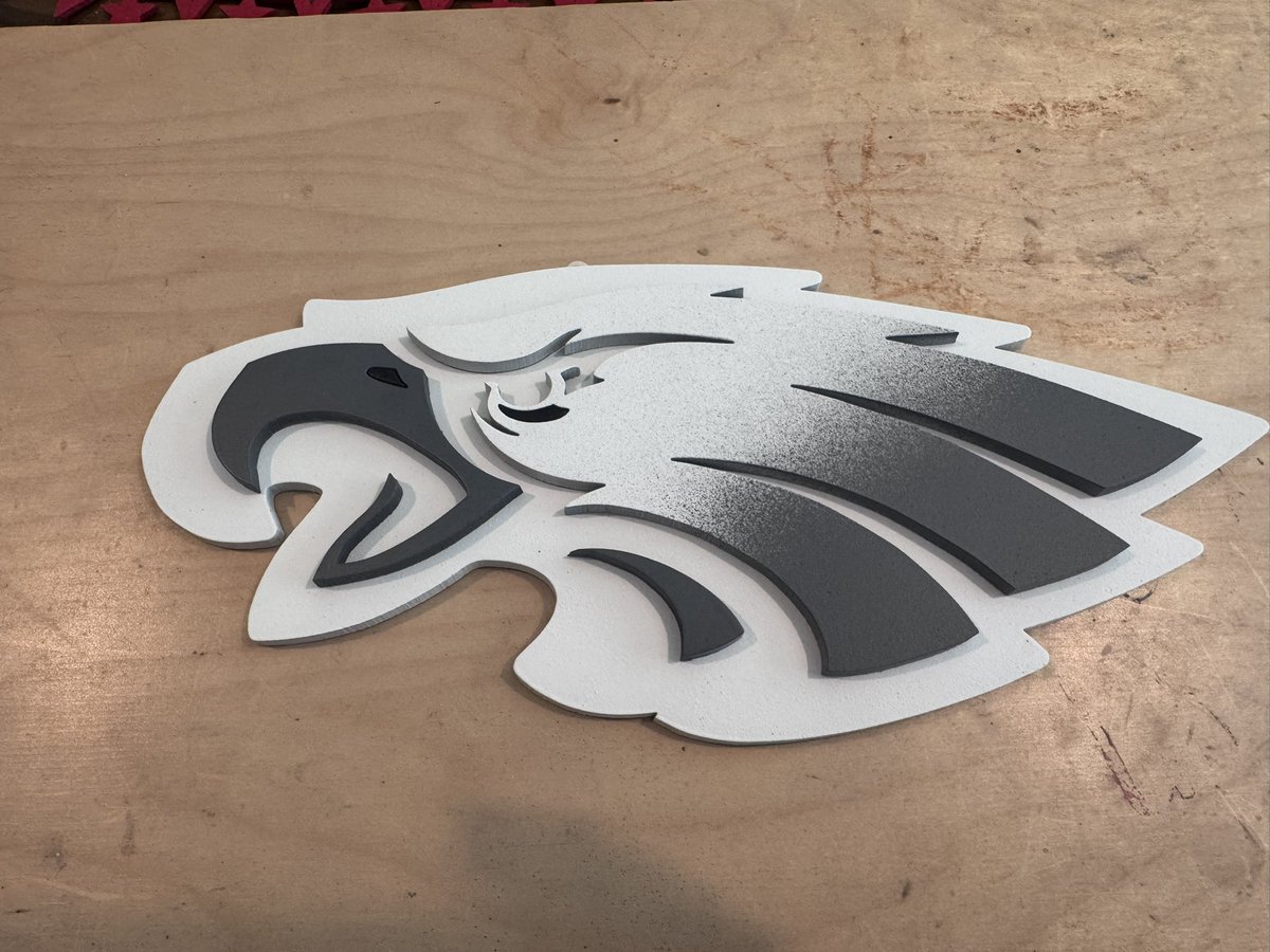 JBkirby14's tweet photo. My spook around design and eagles logo are coming along smoothly. Hopeful to finish these up later today. 
#SpookAroundAndFindOut #FlyEaglesFly https://t.co/tdqIWuHIRk