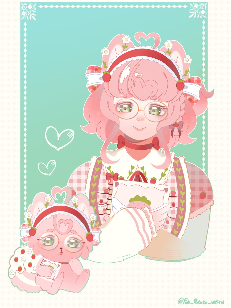 FabPotatoWeird's tweet photo. ✨️Art Fight 2026 ✨️
Forget to post at here here An  attack that I did ^^ 
Oc belong  to starsforastreaaa at AF, karu-chan at TH and  AlliumVT at IG 💕💗✨️💕💕💕✨️💗✨️💗✨️💕✨️💕
#artfight2026 #teamtragedy 
#artfighttragedy #bustup https://t.co/RKWwpcFEnD