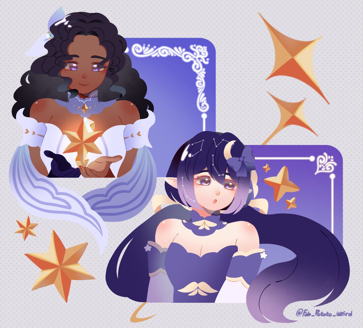 FabPotatoWeird's tweet photo. ✨️Art Fight 2026 ✨️
Forget to post at here here An  attack that I did ^^ 
Oc belong  to starsforastreaaa at AF, karu-chan at TH and  AlliumVT at IG 💕💗✨️💕💕💕✨️💗✨️💗✨️💕✨️💕
#artfight2026 #teamtragedy 
#artfighttragedy #bustup https://t.co/RKWwpcFEnD