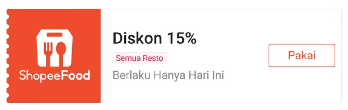 FangirlingPromo's tweet photo. Voucher Diskon

Shopeefood diskon 15% di semua resto
👉🏻klaim disini sekarang juga: https://t.co/rHXiGVnv9A https://t.co/lRdd5ti4dG
