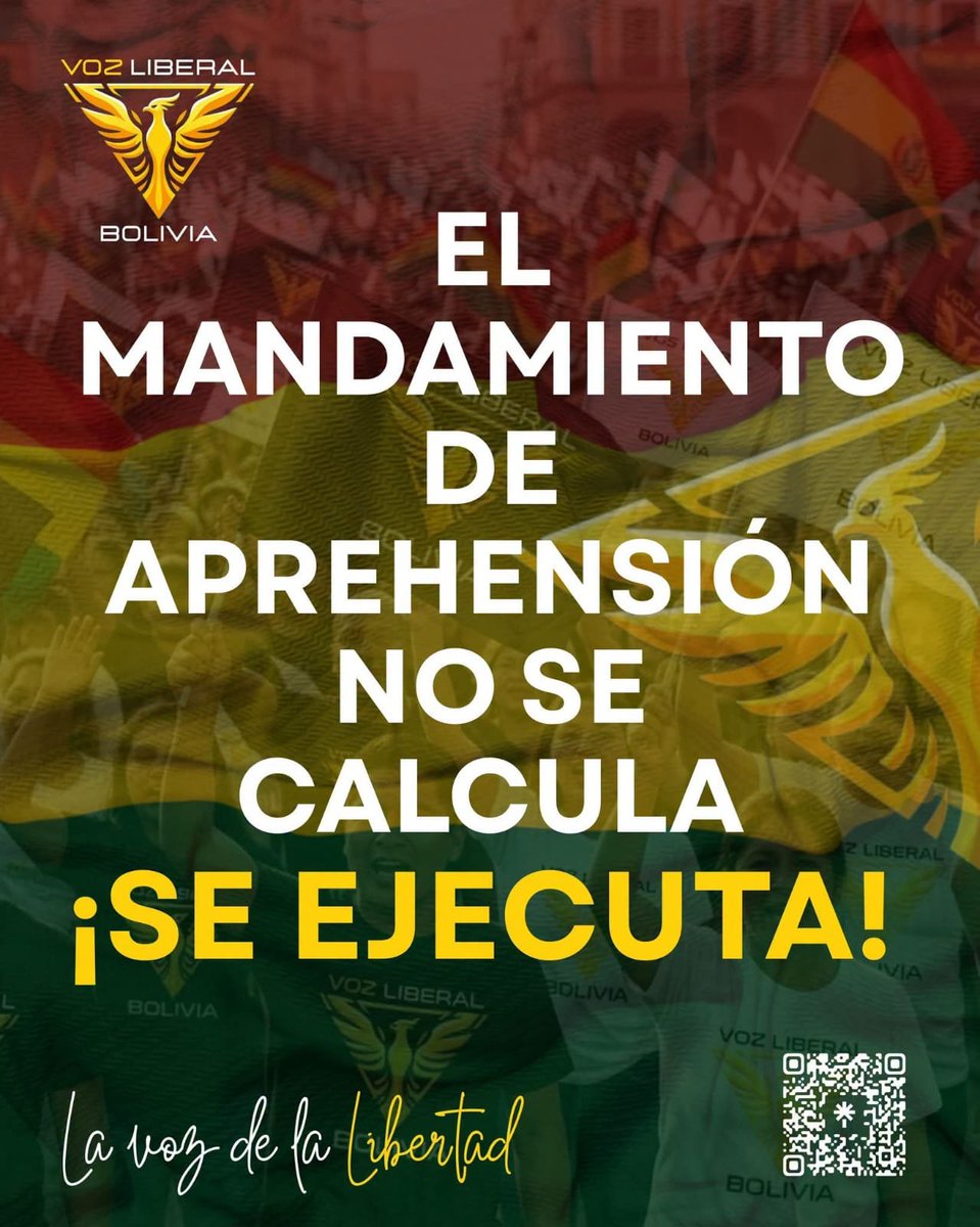VozLiberalBo's tweet photo. ¿Cuándo aprehenden a @evoespueblo?

El mandamiento de aprehensión no se calcula, se ejecuta

#VozLiberal #LaVOZdelaLIBERTAD
#ParaReconstruirBolivia
#MásLíderesMenosCaudillos https://t.co/QOE9bYAugo