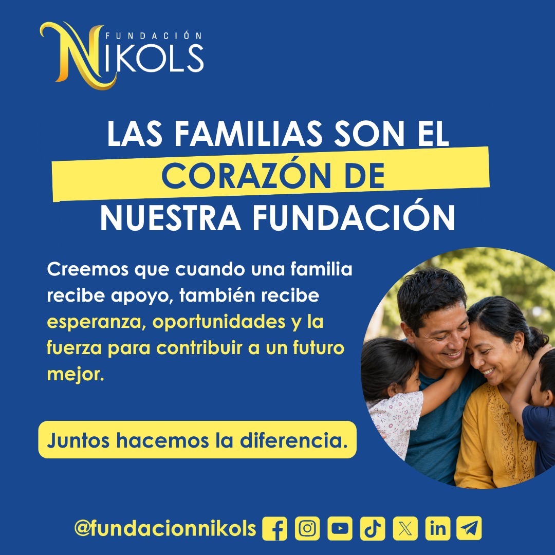 NikolsFund's tweet photo. Con cada acción, cada donación y cada gesto de solidaridad, contribuimos a fortalecer hogares y transformar vidas. 💛
✨ Juntos hacemos la diferencia.
💬 ¿Qué crees que necesita una familia para salir adelante? Te leemos en los comentarios. https://t.co/11NVuofkja