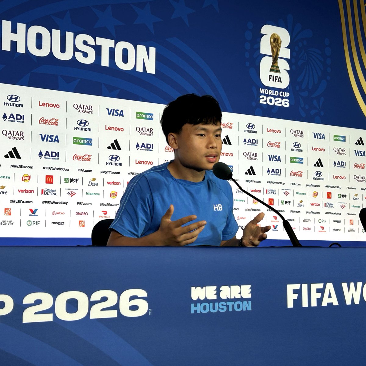 RiceAdmission's tweet photo. The soccer matches are over, but these Rice students are still reflecting on the summer of a lifetime interning for FIFA. Read how Pu (Martel ‘29) and Jacob (Hanszen '27) gained valuable experience at one of the biggest stages in sports! https://t.co/zRJYSiVfE7 https://t.co/AnKZDklhDA
