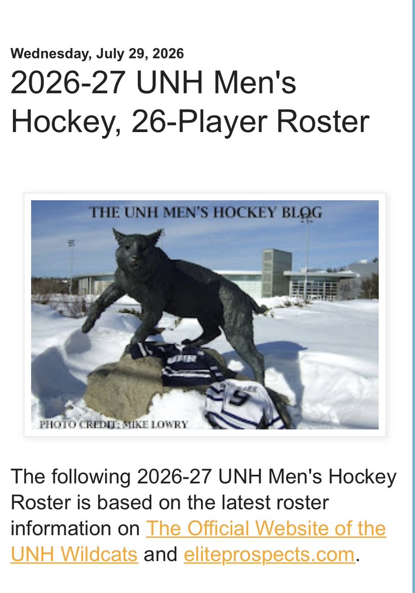 Mike Lowry (@UNHHockeyBlog) / Posts / X