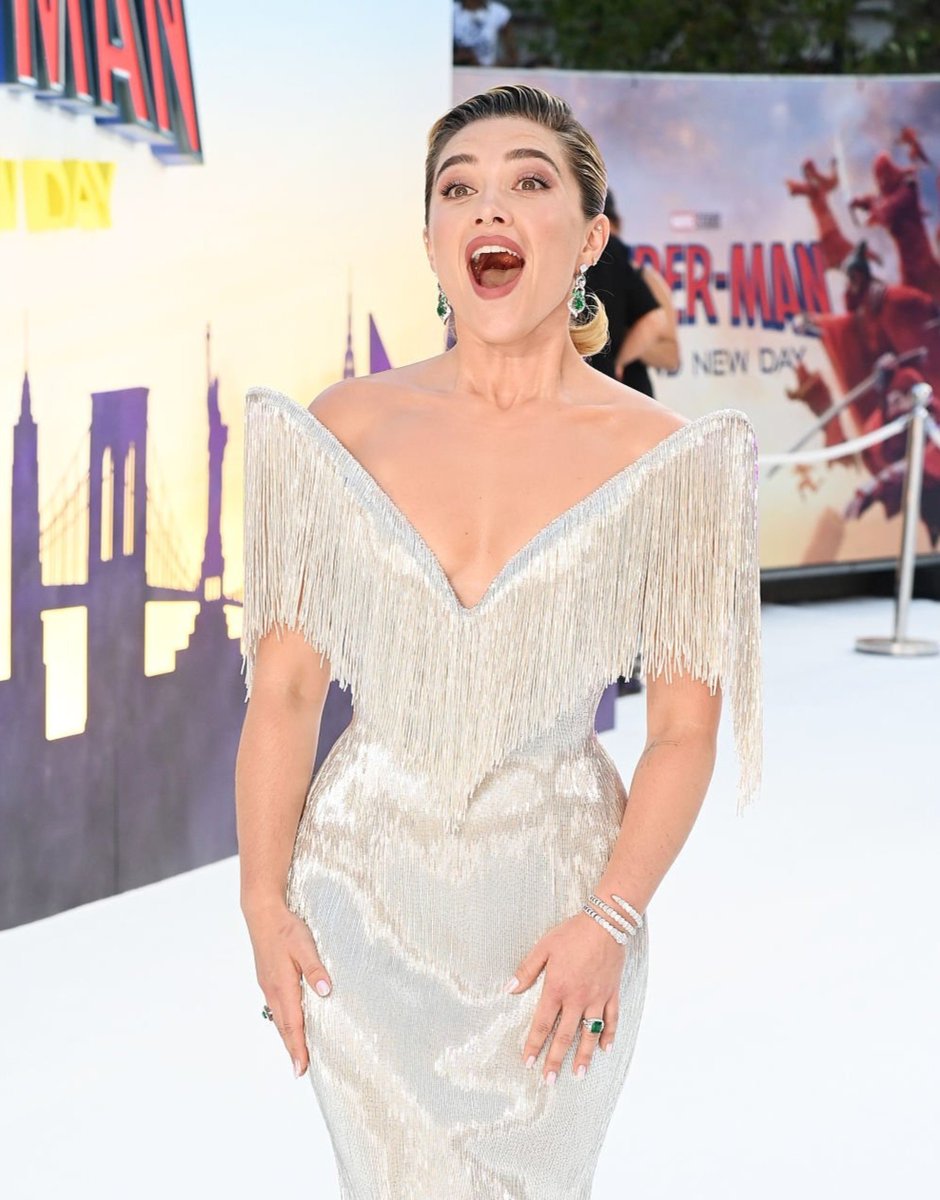 NexusPointNews's tweet photo. Florence Pugh at the UK premiere of ‘SPIDER-MAN: BRAND NEW DAY.’ https://t.co/1K1S5XGG2t