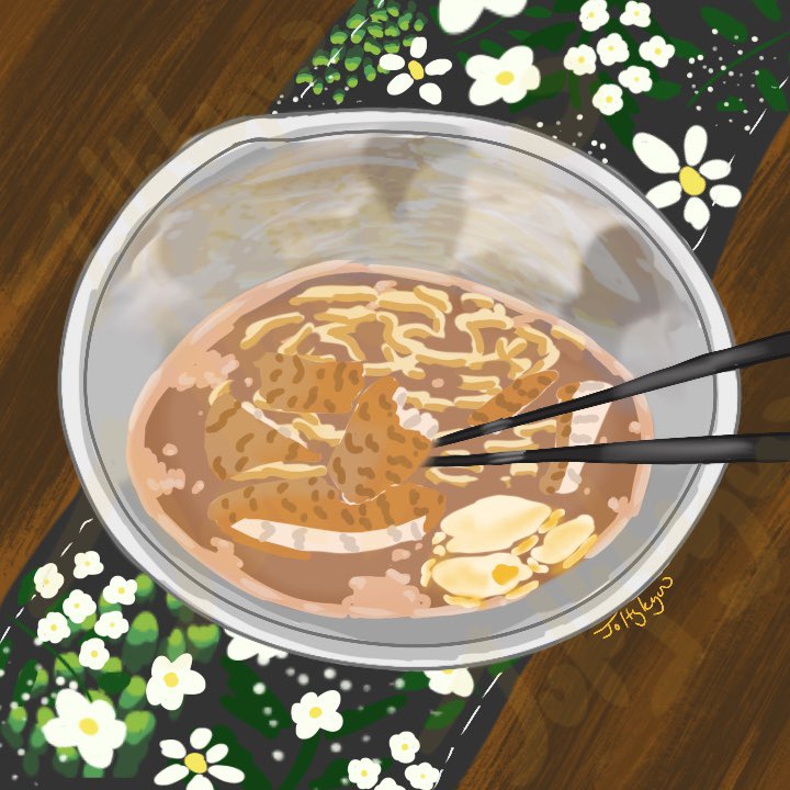 JoltyKyu's tweet photo. Drew some ramen I had the other day. 🍜🍜🍜

#foodart #ramen #digitalart #yummy https://t.co/nyFIyfCzv0