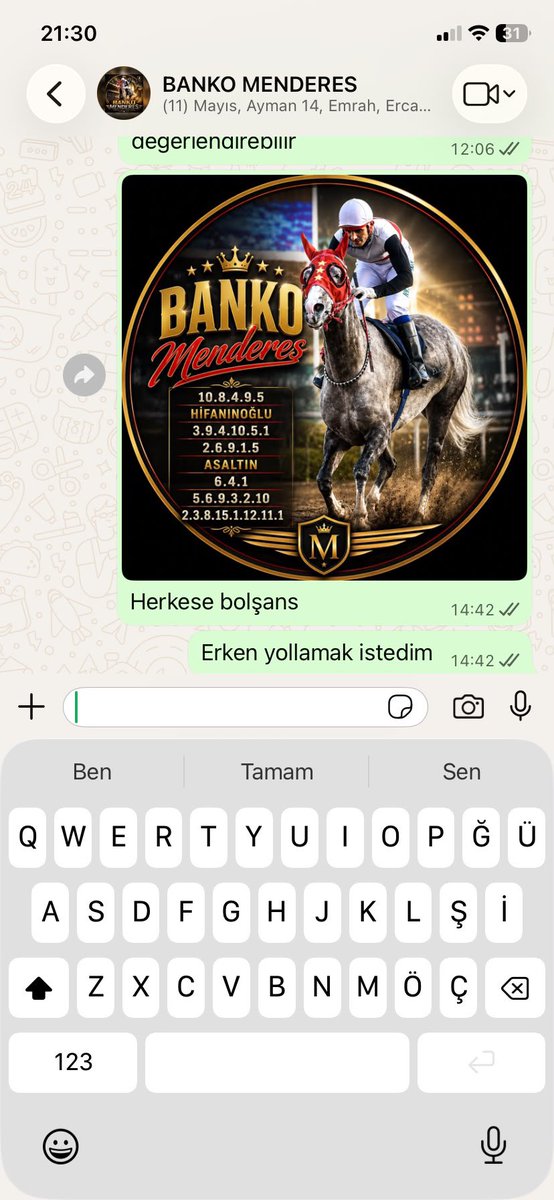 MENDERESAVSAR75's tweet photo. WATSAPP NUMARAM 05395149106
İkinci altılımız hayırlı olsun https://t.co/hj69H9CtGI