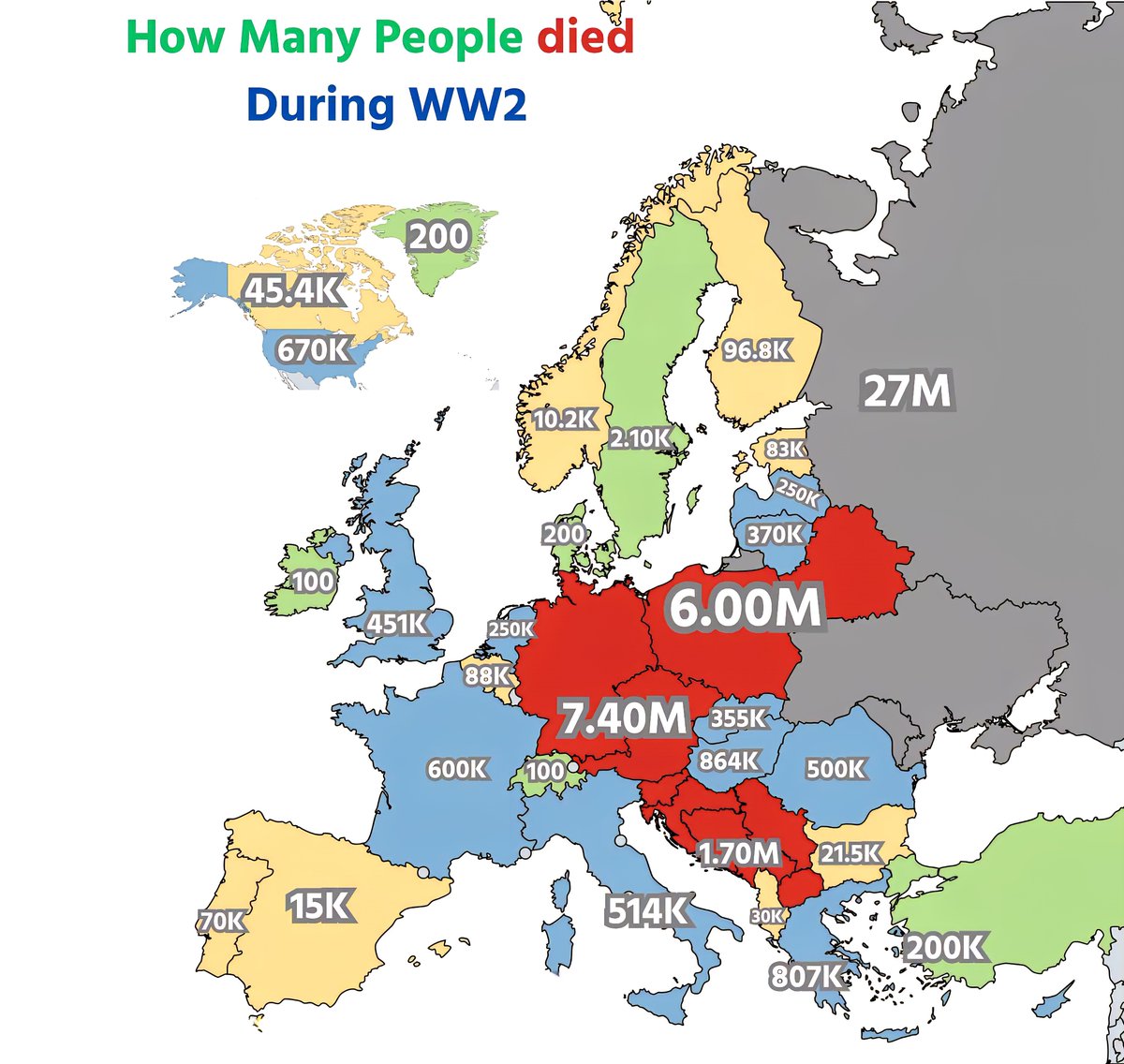 Globalstats11's tweet photo. How Many People Died During WW2 https://t.co/PF7TNnMAbc