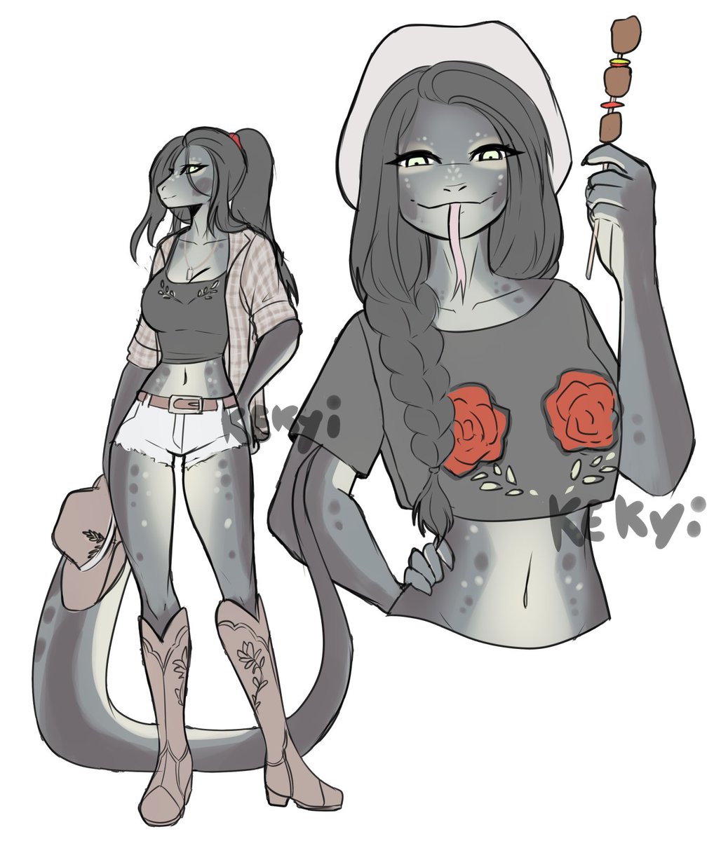 KekyiVisser's tweet photo. Komodo dragon girl Wip!
By popular demand on my patreon<3

#furryart https://t.co/DEtBE3N8mD