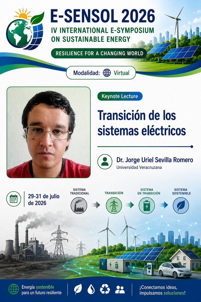 e_sensol's tweet photo. Don't miss tomorrow’s speakers
@e_sensol
@FCQ_UANL
#SustainableEnergy #RenewableEnergies #RenewableEnergyistheFuture ☀️⚡️🌊🌎🌱 https://t.co/S4fufbCzTg