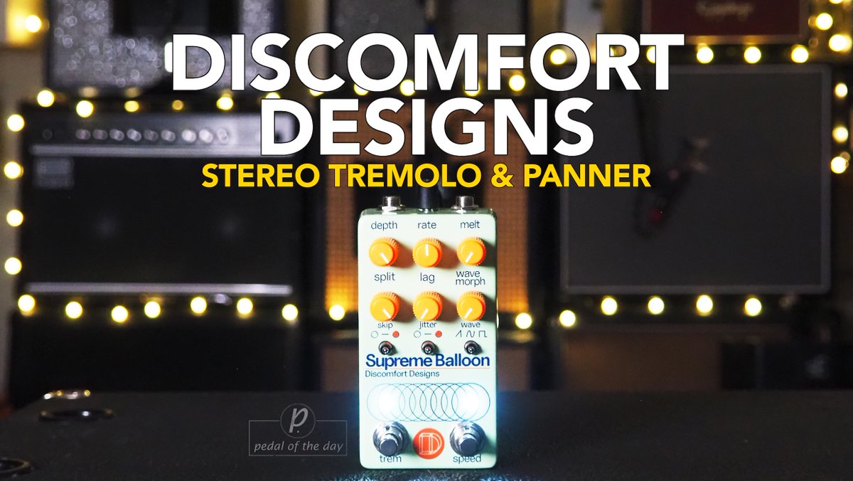 pedaloftheday's tweet photo. We've got all the info PLUS a killer demo video for the wild Supreme Balloon Stereo Tremolo & Panner, courtesy of the always-innovative Discomfort Designs!! Check 'em out NOW!!
https://t.co/mgwMVoq7be
#discomfortdesigns #supreme #balloons #tremolo #modulation https://t.co/kRfFOhKNen