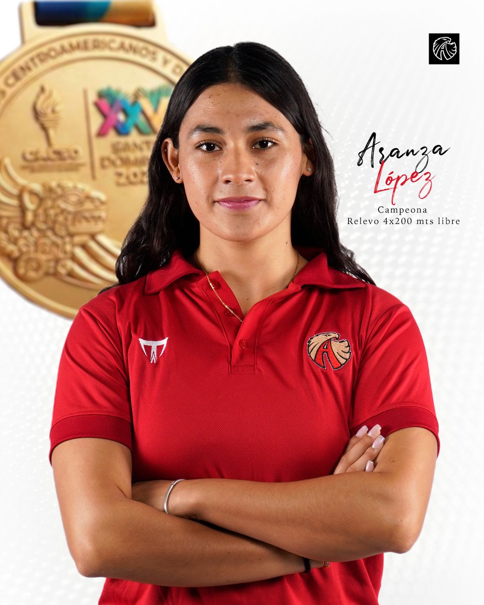 AguilasUPAEP's tweet photo. Aranza López junto a sus compañeras conquistan el podium en los Juegos Centroamericanos y del Caribe en la prueba de relevo 4x200mts libre en Santo Domingo, sumando una presea más para el equipo nacional. 🇲🇽🥇¡ALEROOOOMBO, Aranza! 🦅🥳

#SomosÁguilas https://t.co/W3S6DAbGlw