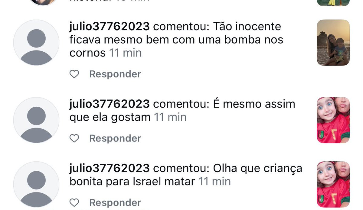 romeu's tweet photo. Deixo-vos alguns exemplos das mensagens que algumas meninas da delegação a Israel estão a receber, para que vocês vejam a demência desta gente... https://t.co/E2OTivOpdd
