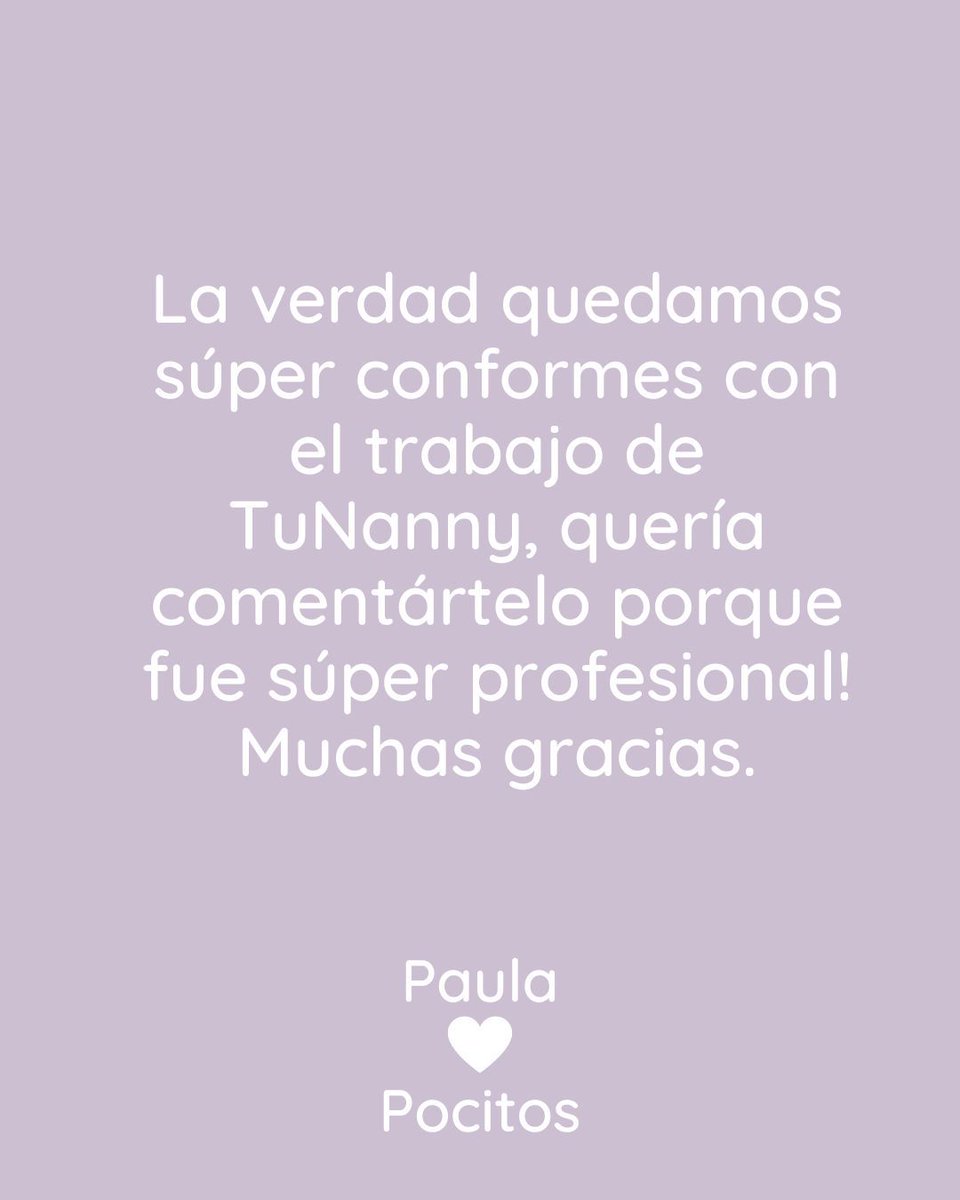 tunannyexpress's tweet photo. Que dicen quienes confían en #TuNanny 😊 #pioneros #18años https://t.co/DH1KoQRkN8