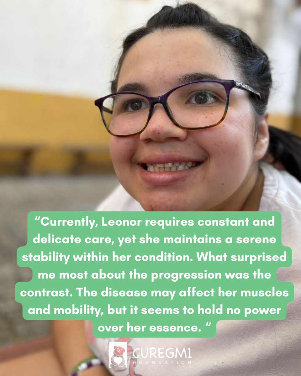curegm1's tweet photo. Back in 2019, we shared the story of Leonor, who was diagnosed with GM1 at age 9. Below, her mother shares an update on how Leonor is doing seven years later.
READ: https://t.co/404Ex8Wnw7
#curegm1 #advocacy https://t.co/1Q0OkJ9cBK