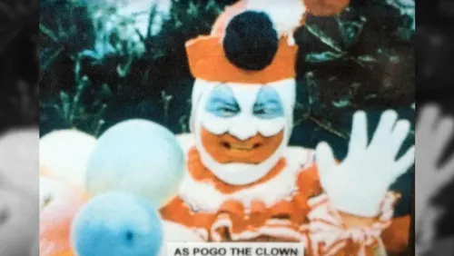 ubernuka's tweet photo. @Michell05480657 This freemason ruined clowns for me. Later I learned how clowns are usually masons and go to some masonic clown school. Which is very old and steeped in ritual. This twat built a golf course on the prison he was in. Led the chamber of commerce from prison. . 😐The eyes.. https://t.co/RT0aixWhJi