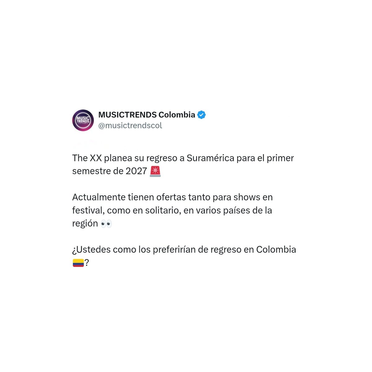 festivalando's tweet photo. Rumores do Lolla até aqui: Charli xcx, Olivia Dean, Jack White, Zara Larsson, Sombr, Jennie, The Neighbourhood 

Rumor de "show solo ou festival no primeiro semestre": The xx https://t.co/TfZsJbUETB