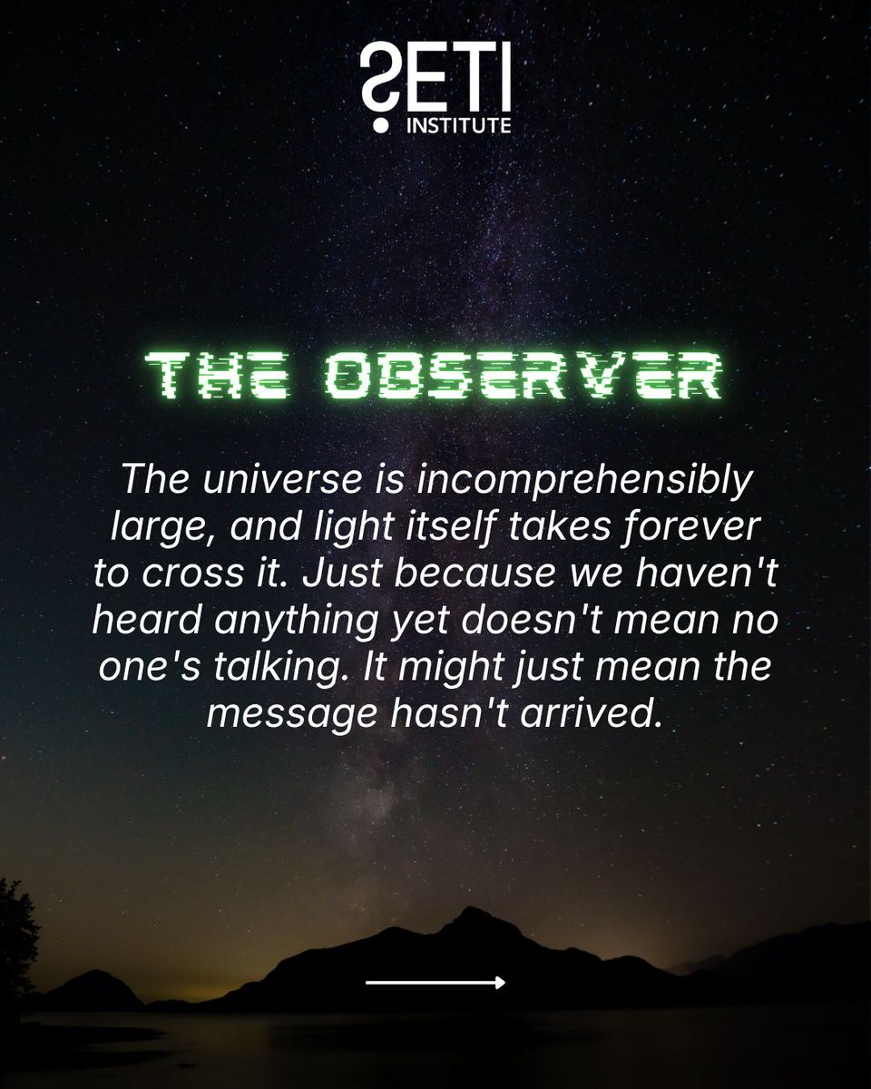 SETIInstitute's tweet photo. Seven ways of answering the biggest question there is: are we alone? Swipe through the types, then take the quiz to find yours. ›››

Find the quiz at our #linkinbio. 

#AreWeAlone #FermiParadox #SETIInstitute #Space #Astronomy #Aliens #Science https://t.co/v6bq8sOqDB