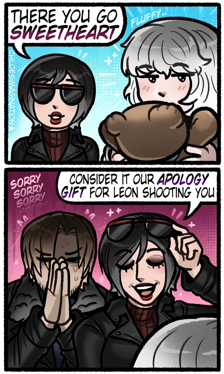ChloeImagine's tweet photo. Ada would gift Emily a teddy bear in resident evil https://t.co/110mdyGIcl
