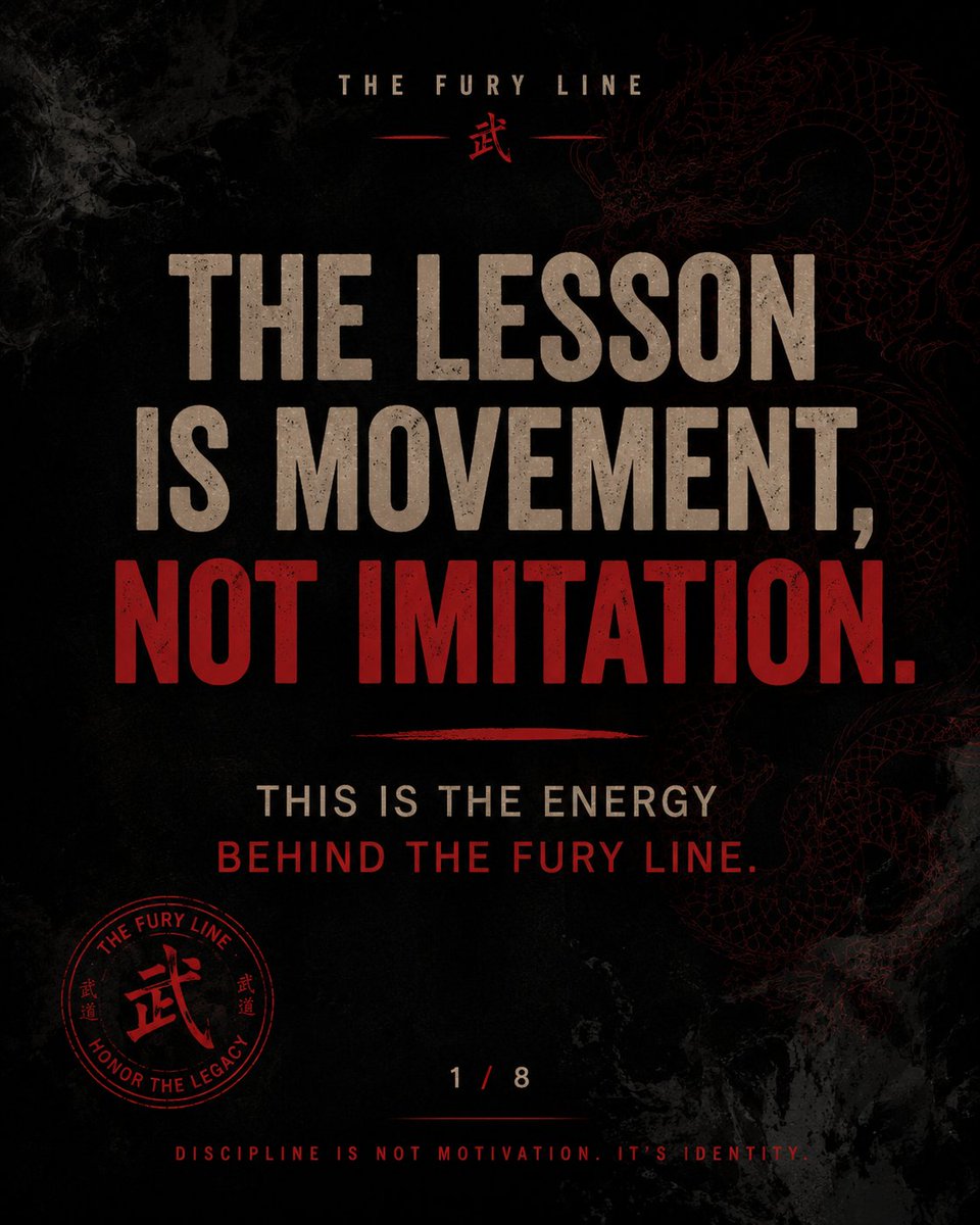 thefuryline's tweet photo. Not everyone understands discipline.

#thefuryline #dojoshadows #streetwear #martialarts #warriormindset #discipline #mma #fitnesswear
#brucelee #fistsoffury #streetwearstyle #fightermindset #trainharder #strengthmindset https://t.co/lRgOT5Fmqn