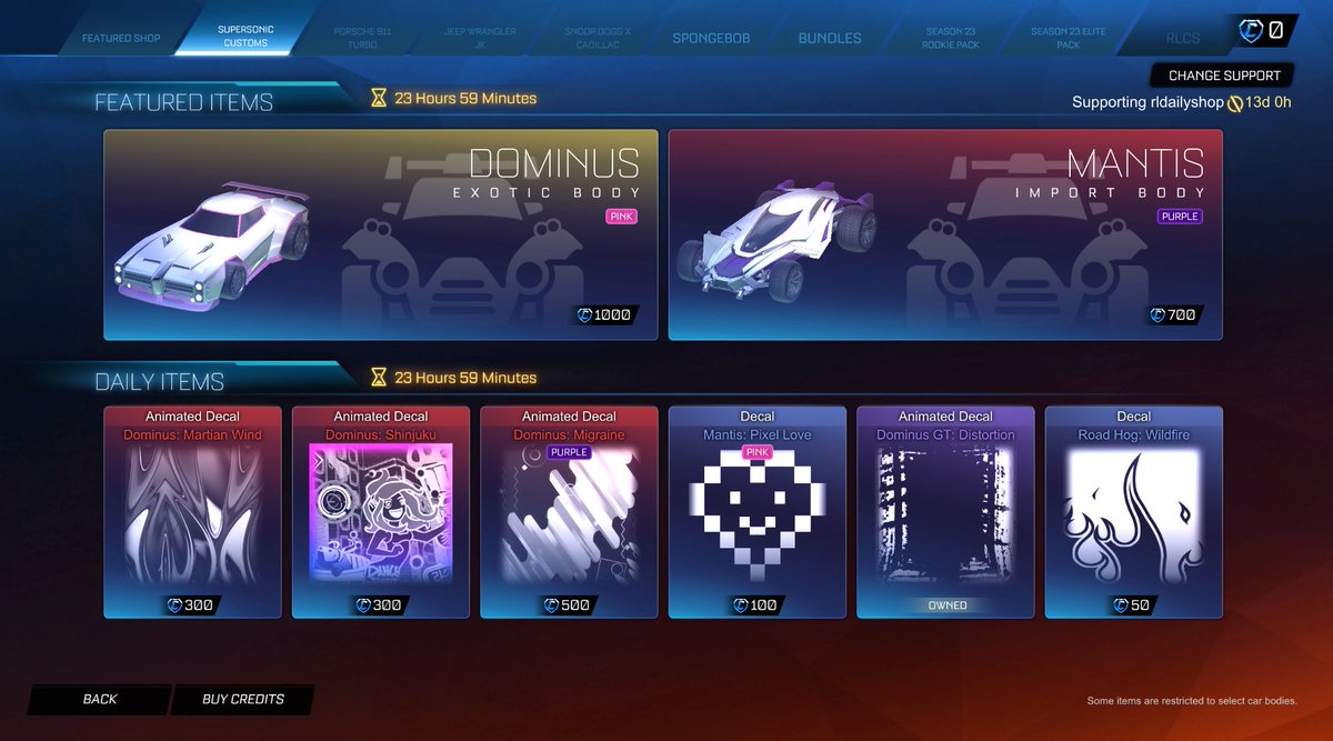 Rocket League Shop tweet media