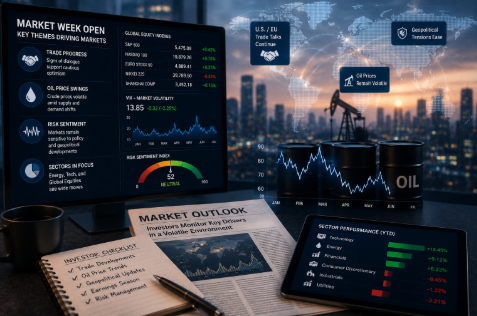 GwkxCapitalLLC's tweet photo. Markets open the week with a focus on trade progress, oil price swings, and shifting risk sentiment. While some geopolitical tensions are easing, investors remain alert to volatility across energy, tech, and global equities. https://t.co/mREvNkYiI2