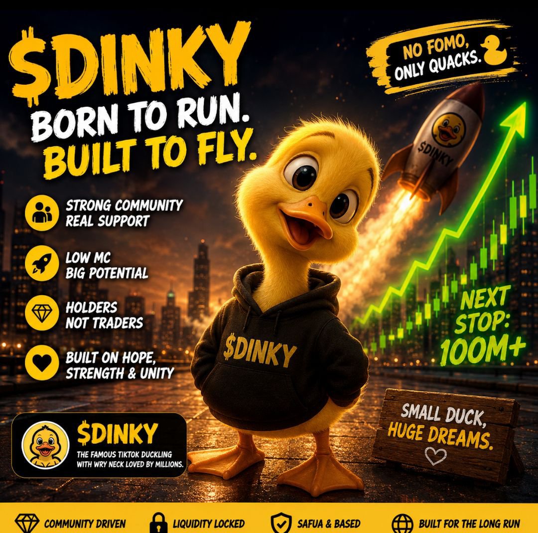 Pdt_Temi's tweet photo. GM future billionaires. ☀️

Most people will scroll past the opportunities that could change their lives.

A few will study.
A few will accumulate.
A few will hold through the noise.

Fortunes aren't made by chasing every shiny new launch—they're made by spotting conviction early and staying the course.

I'm betting on $DINKY.

The chart is young, the community is hungry, and the upside is impossible to ignore.

CA: 3YNCESdqhSgvsD4aARHC4rdqXpjyW9CWjosH82hNpump

See you on the other side. 🦆