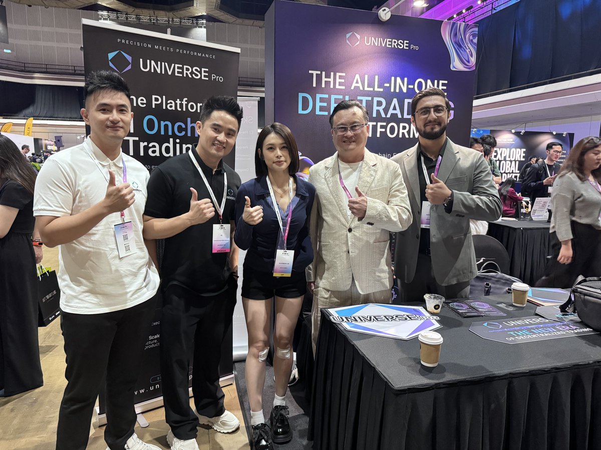 0x0xjasmine's tweet photo. Day 1 at @MalaysiaBCW was packed! 🔥

Checked out the panel on "Can AI Improve Trust Online, or Destroy It Faster?" — great sharing by the speakers on stage 💡
@Didotxyz_  @Goldchau_eth @CoinFerenceX @9CATGROUP @pipat9cat @Syuenart 

Snapped a photo with the @UniversePro_UP team. Huge thanks for the support! Their (all-in-one onchain trading platform)  is definitely worth looking into 🧐

Spent the rest of the time catching up with old friends and brainstorming some cool collabs ahead 🤝