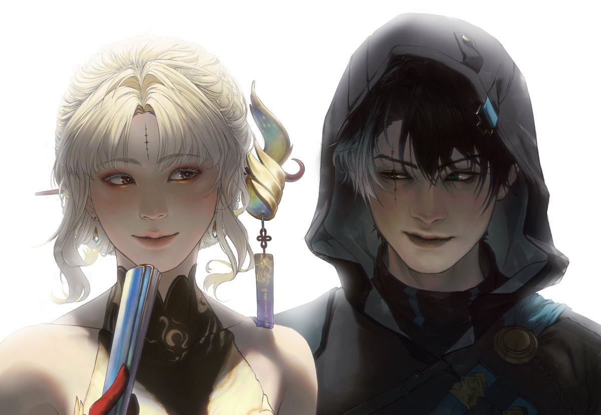 ideaturcat's tweet photo. Ship so goated their portraits matched each other without my knowledge #suiran https://t.co/R378mYgI7t
