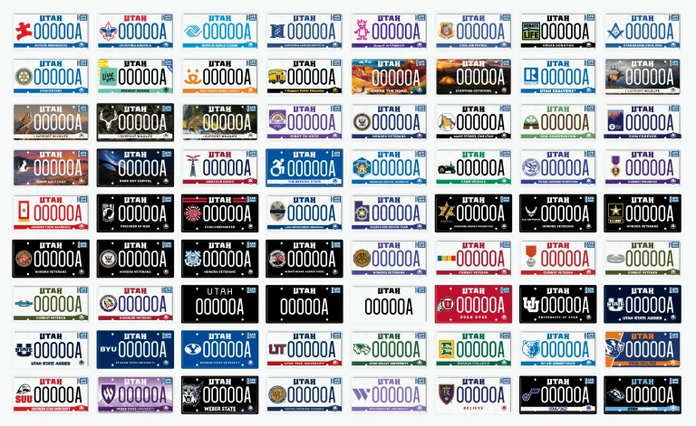dchw's tweet photo. @usgraphics Utah just this year decided to go crazy with options for alternate plate designs. Kind love it TBH https://t.co/0Y7CIpqVzr
