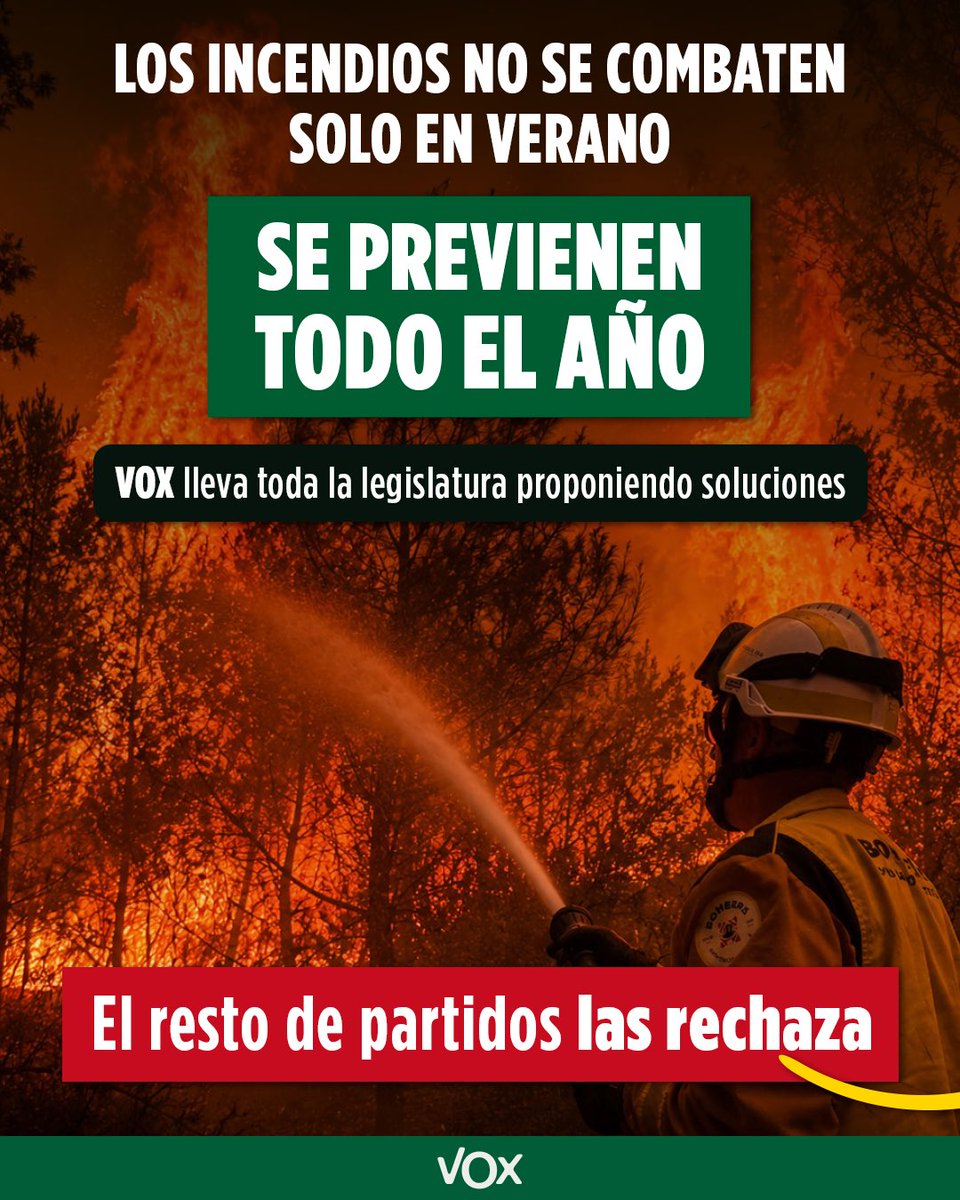 vox_es's tweet photo. Sin campo vivo, no hay monte cuidado.

Sin monte cuidado, hay incendios. https://t.co/uzydCHzomL