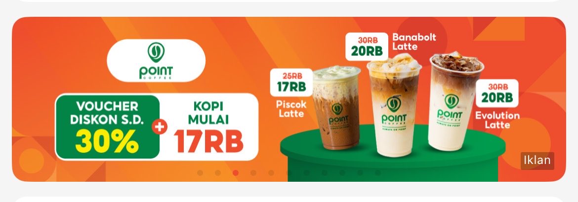 FangirlingPromo's tweet photo. Voucher Diskon shopeefood 

Point coffee 
Voucher diskon s.d 30% + kopi mulai 17RB!
👉🏻klaim voucher sekarang juga: https://t.co/nq4zGbTRWI https://t.co/a6vmsrxOJg
