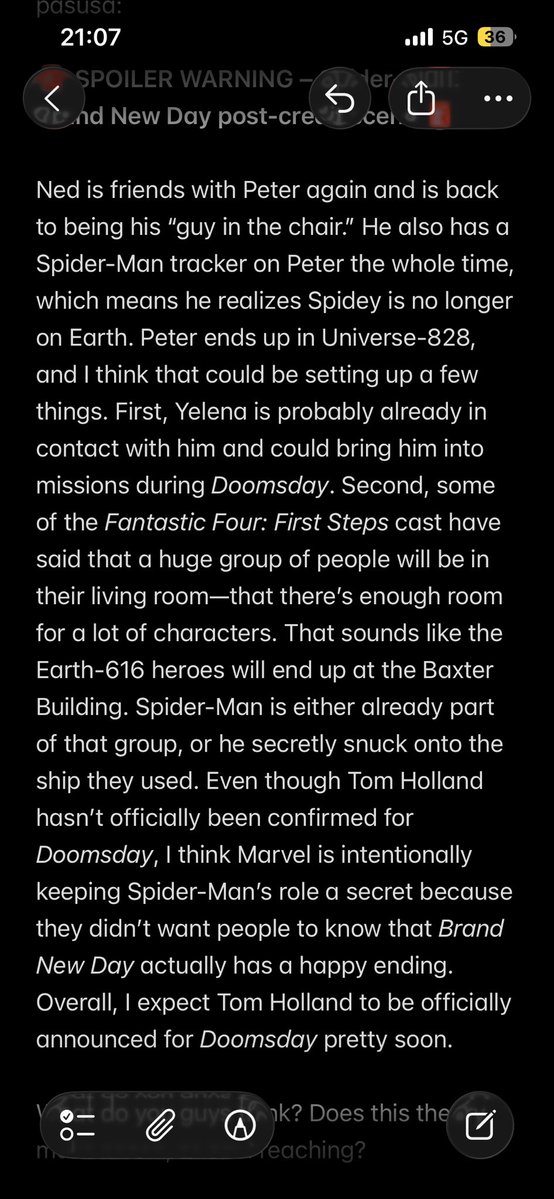 radjan40's tweet photo. @eavoss

🚨 SPOILER WARNING – Spider-Man: Brand New Day post-credit scene 🚨

I think I figured out the Brand New Day post-credit scene. https://t.co/t2psEtYobk