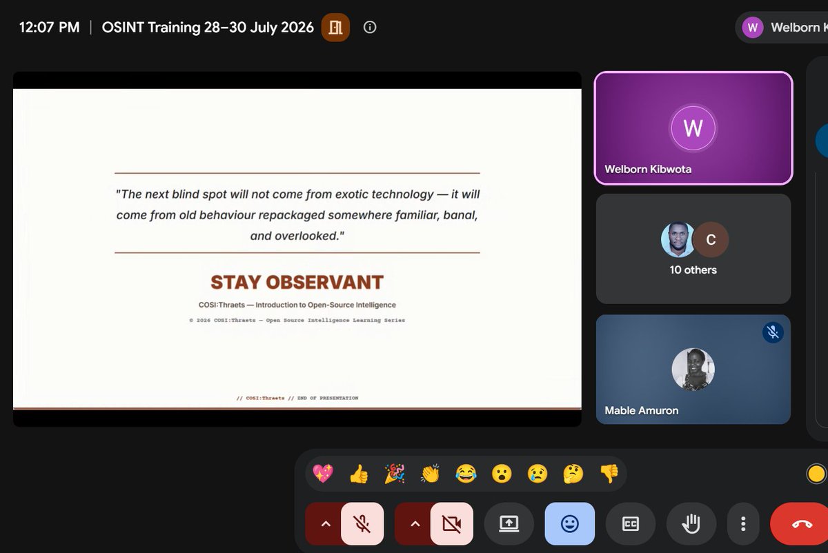 thraets's tweet photo. A few highlights from our OSINT training so far! Thank you to all our participants for your enthusiasm, active engagement, and commitment to learning. Your contributions have made the sessions insightful and impactful. https://t.co/ahg4K0lQDt