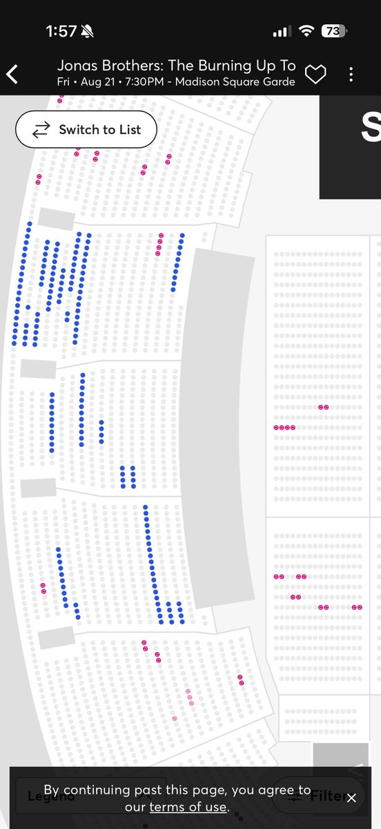Leslierosep's tweet photo. I’m quite disappointed in Team Jonas right now. I get they can do whatever they want, but claiming a show is sold out for fans to panic buy and then releasing a ton of dynamically priced tickets. You can’t claim you love your fans when this is how we are being treated. https://t.co/rbu7vmN6DO
