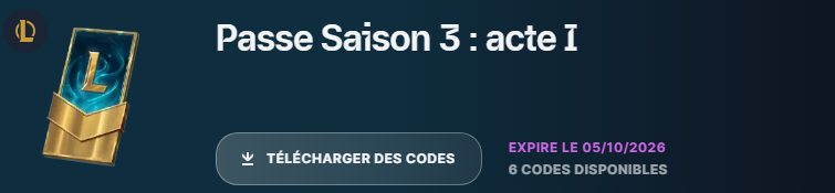 RakuMugetsu's tweet photo. GIVEAWAY #LeaguePartner
5 codes pour Pass Acte 3 !

Pour participer :
🔁 RT et like ce post
🌟 Follow @RakuMugetsu 

T.A.S : 05/08/26 https://t.co/3oei0EzQXh