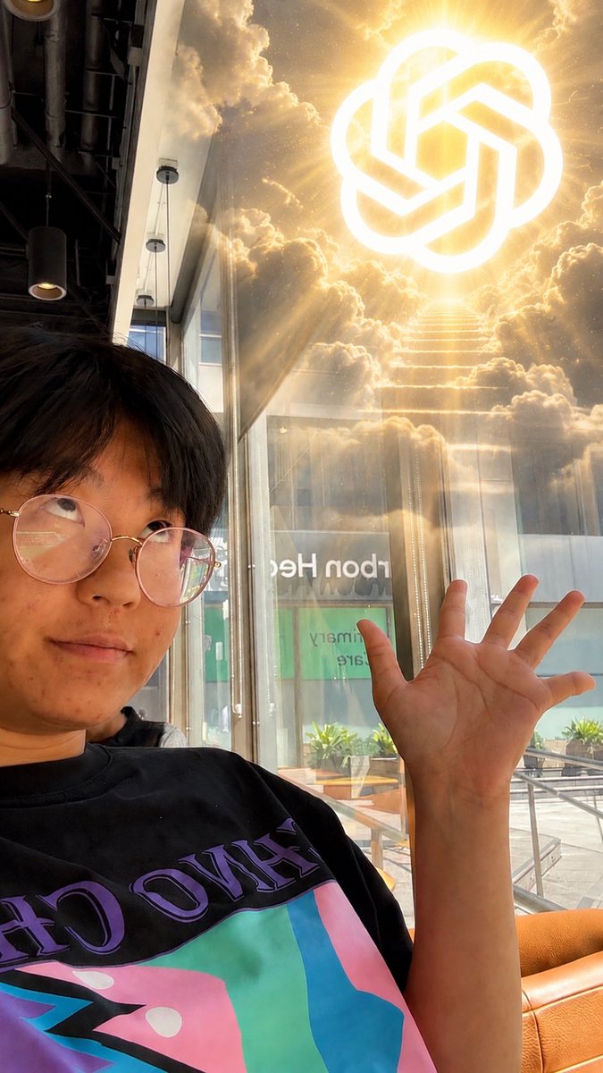 yanwen_ai's tweet photo. I hired ChatGPT to save time. Now it writes the scripts I film, reviews my edits, and tells me what to post. Even this post was its idea.

I thought I was using ChatGPT to build my company. Apparently, ChatGPT is using me to build its personal brand. https://t.co/KfQlZETydZ