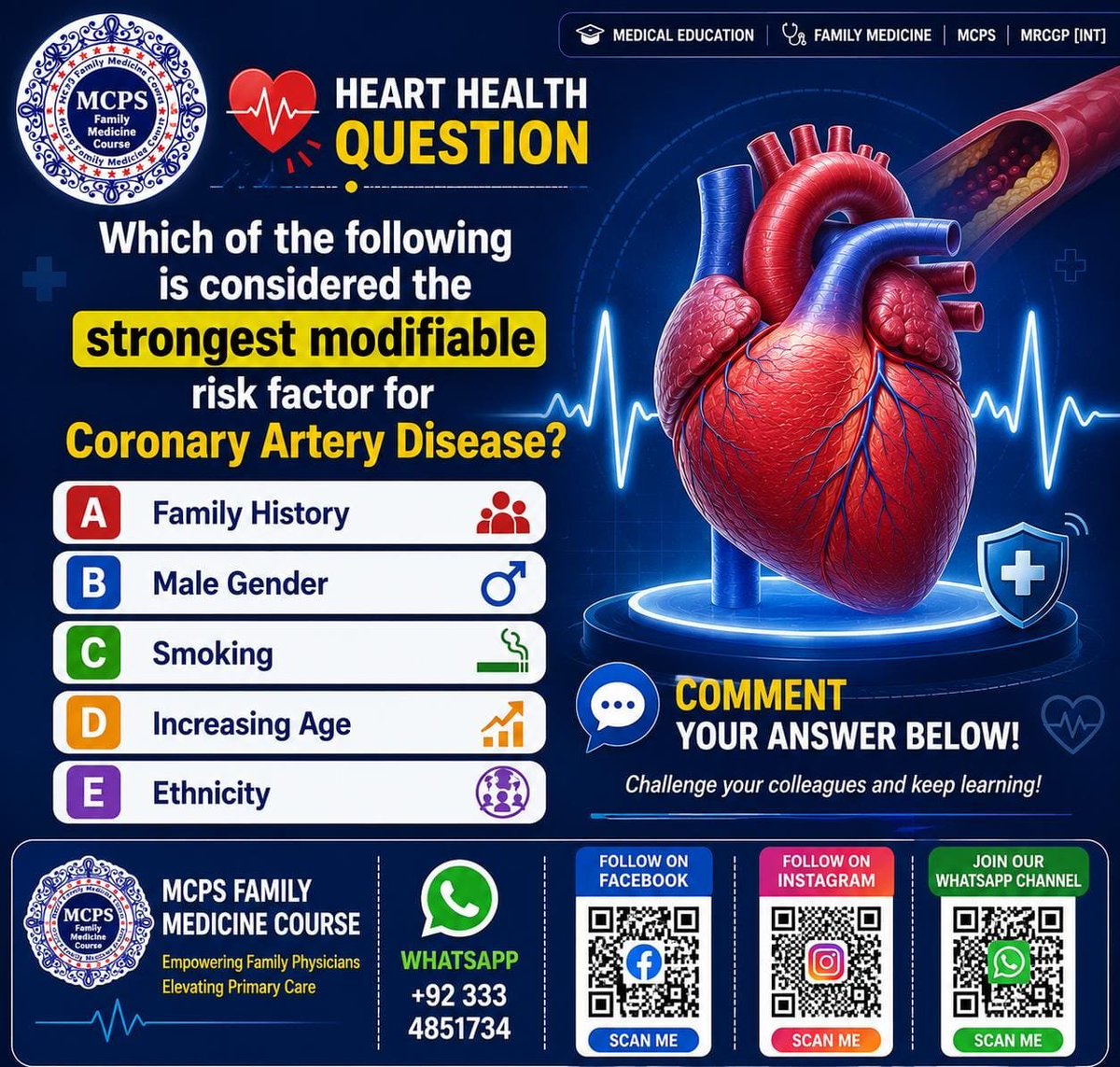 prep_course's tweet photo. 🩺 Test your clinical reasoning skills!

Review the case carefully and select the most likely diagnosis.

💬 Comment your answer below and share the key clinical findings that support your choice.

#FamilyMedicine #MedicalEducation #ClinicalScenario #DoctorsOfPakistan https://t.co/L4qVATyFwO