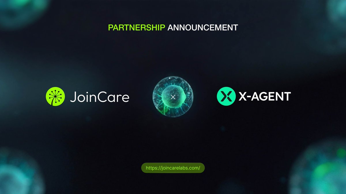 TheJoinCare's tweet photo. 🤝 JoinCare × X-Agent
We’re excited to announce a new partnership with X-Agent @XAgent_official .

X-Agent is a no-code platform that enables anyone to build and deploy specialized AI Agents using natural language, connecting autonomous AI with Web3 social networks.

Together, JoinCare and X-Agent will explore AI-powered tools for DeSci, new community experiences, and future platform integrations.