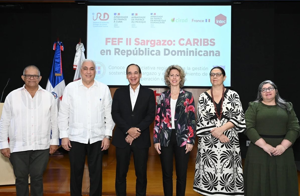 UNAPEC's tweet photo. 🤝 Nos integramos a CARIBS, un proyecto de cooperación regional junto a instituciones de RD 🇩🇴, México, Cuba y Francia para desarrollar soluciones científicas y sostenibles frente a la problemática del sargazo en el Caribe. 🌎 https://t.co/SoPH4oHz2s