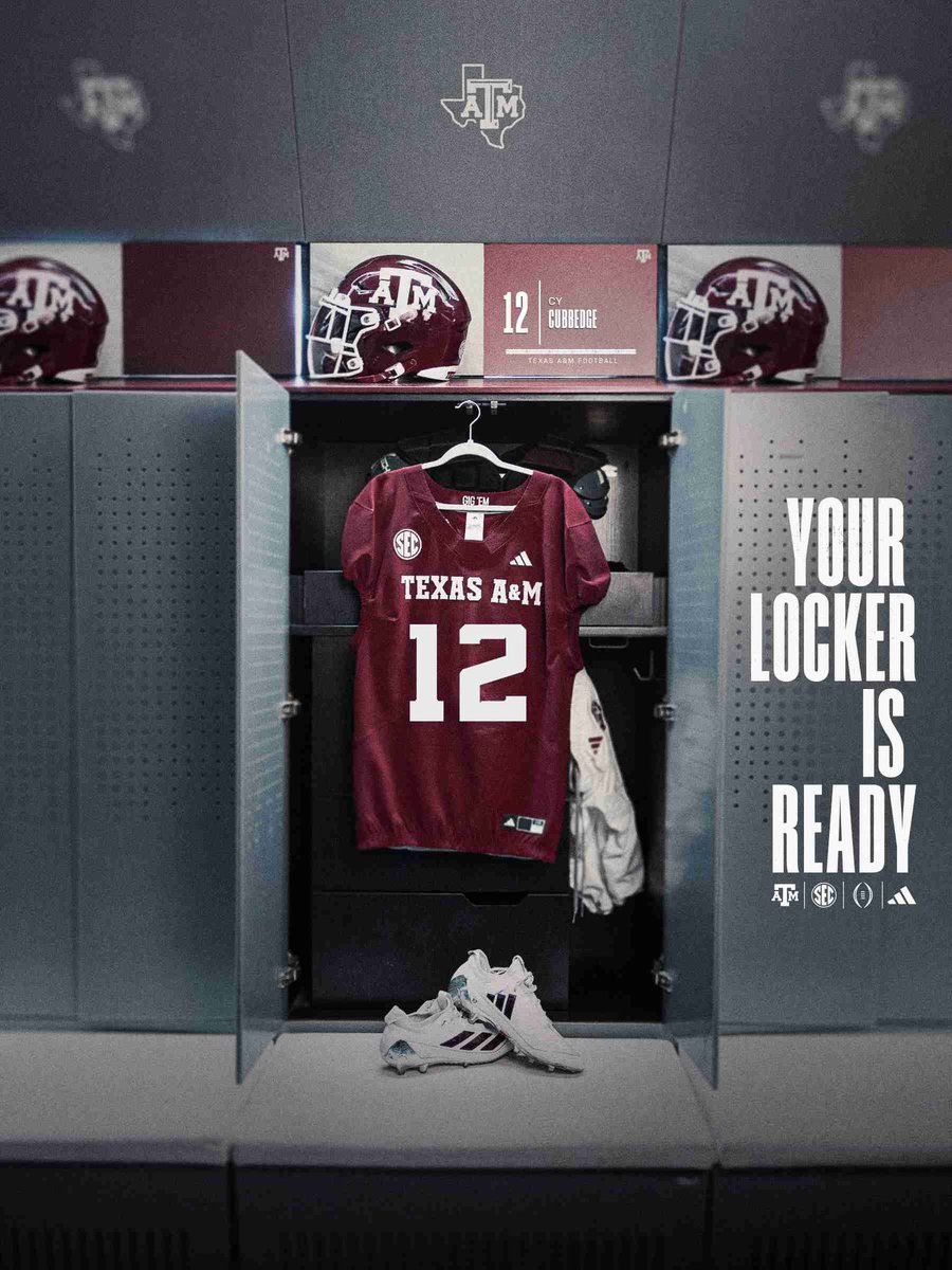 CyCubbedgeQB's tweet photo. Appreciate the love! #GigEm @DerekMillerTAMU @AggieFootball @coachjoeylynch @HolmonWiggins @CoachMikeElko @Baker_A_Ross @BHSTornadoFB @Andrew_Ivins https://t.co/QQw6agzTWe