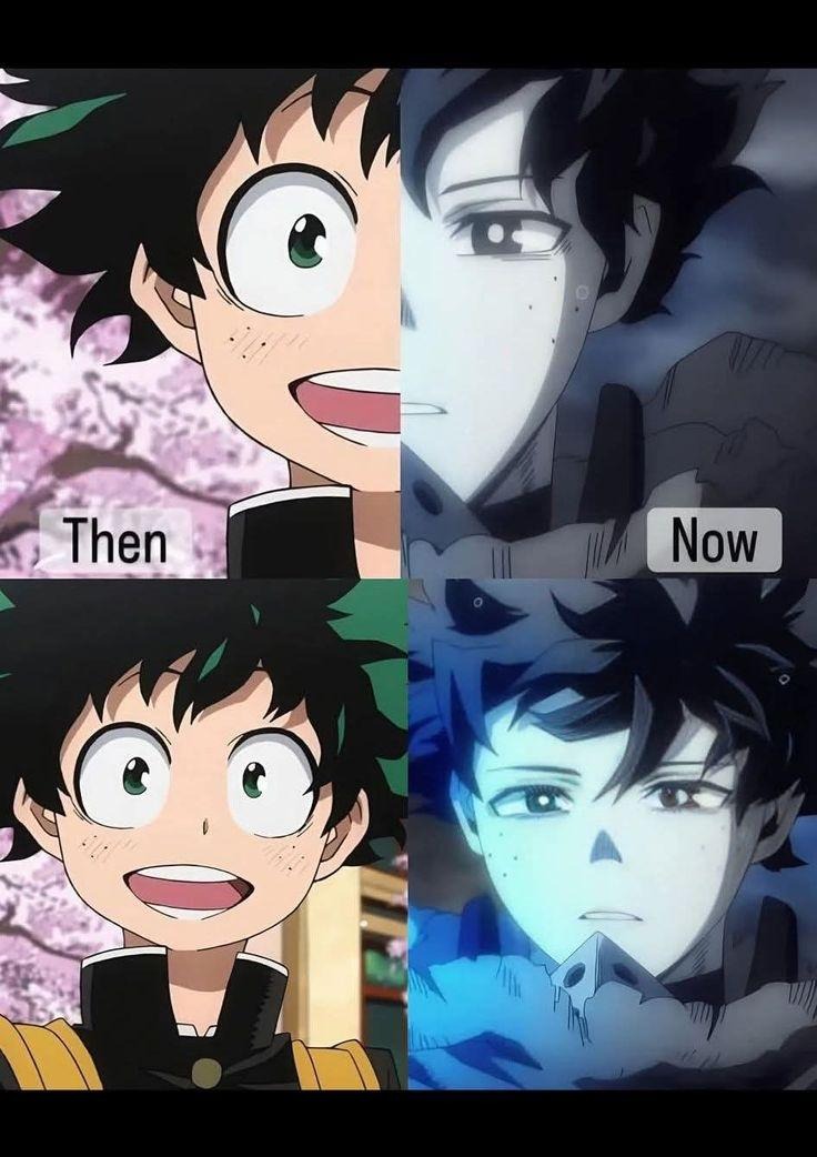 MangaThrill's tweet photo. Deku then and now! https://t.co/kpv3rjMMDh