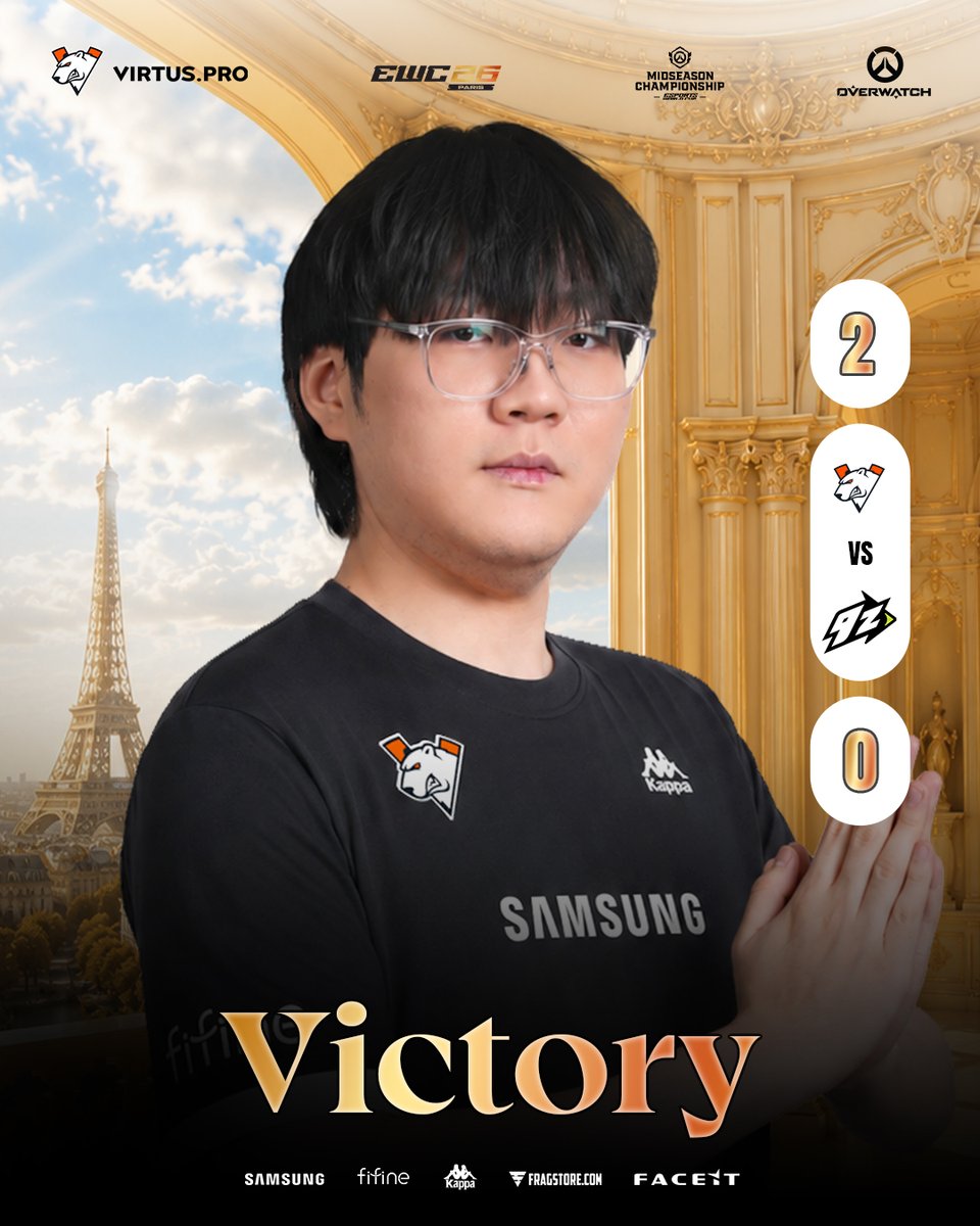 virtusproOW's tweet photo. Done and dusted 💪

We take the win 2-0 vs @9zTeam and face a legendary rematch against @TwisMinds tomorrow at 12 pm CEST!

#GOGOVP | #OWCS https://t.co/q6Kh2LCGJu